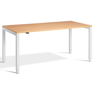 Standing Desk 4 Legs - Rega - White Frame - Beech Top - Studio Image