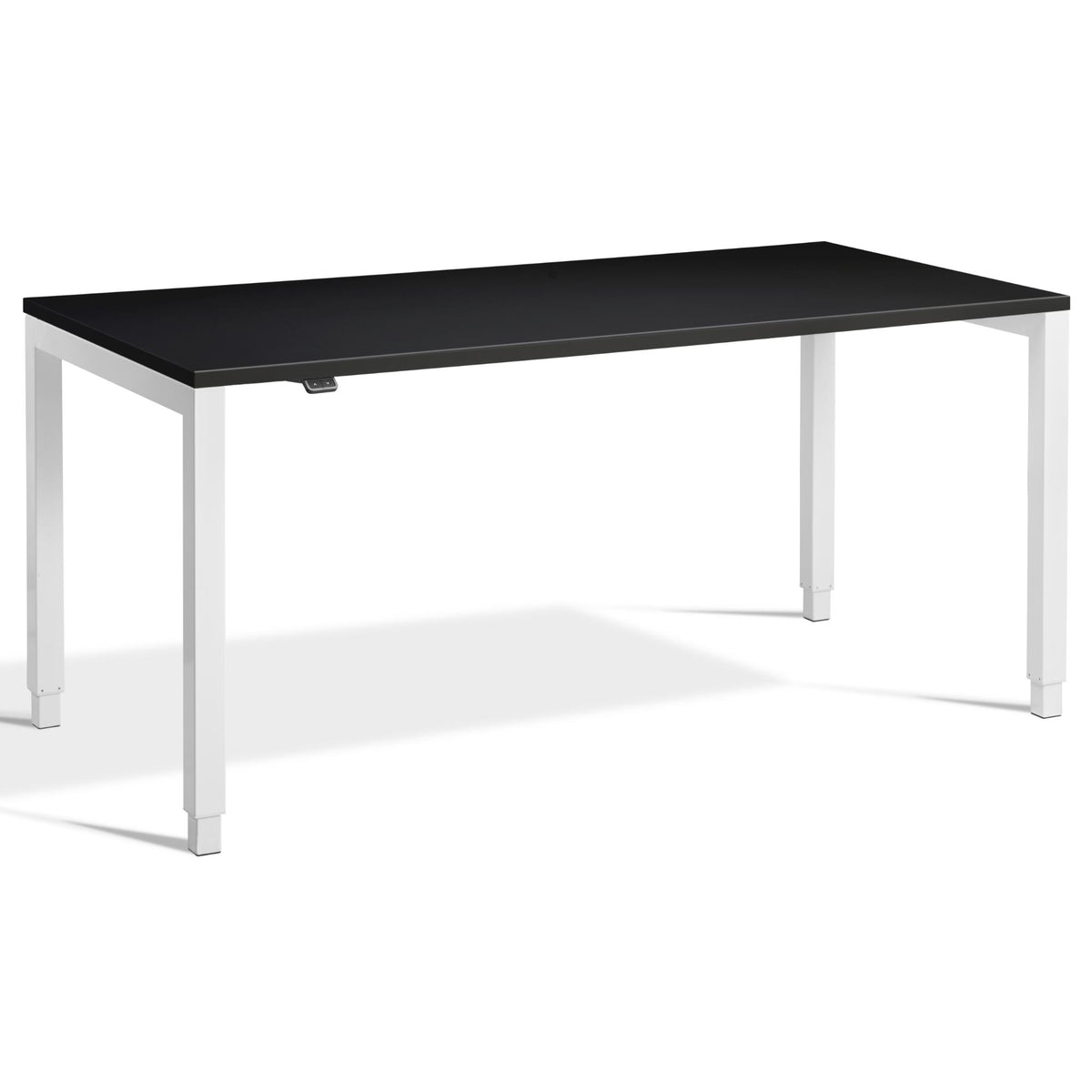 Standing Desk 4 Legs - Rega - White Frame - Black Top - Studio Image