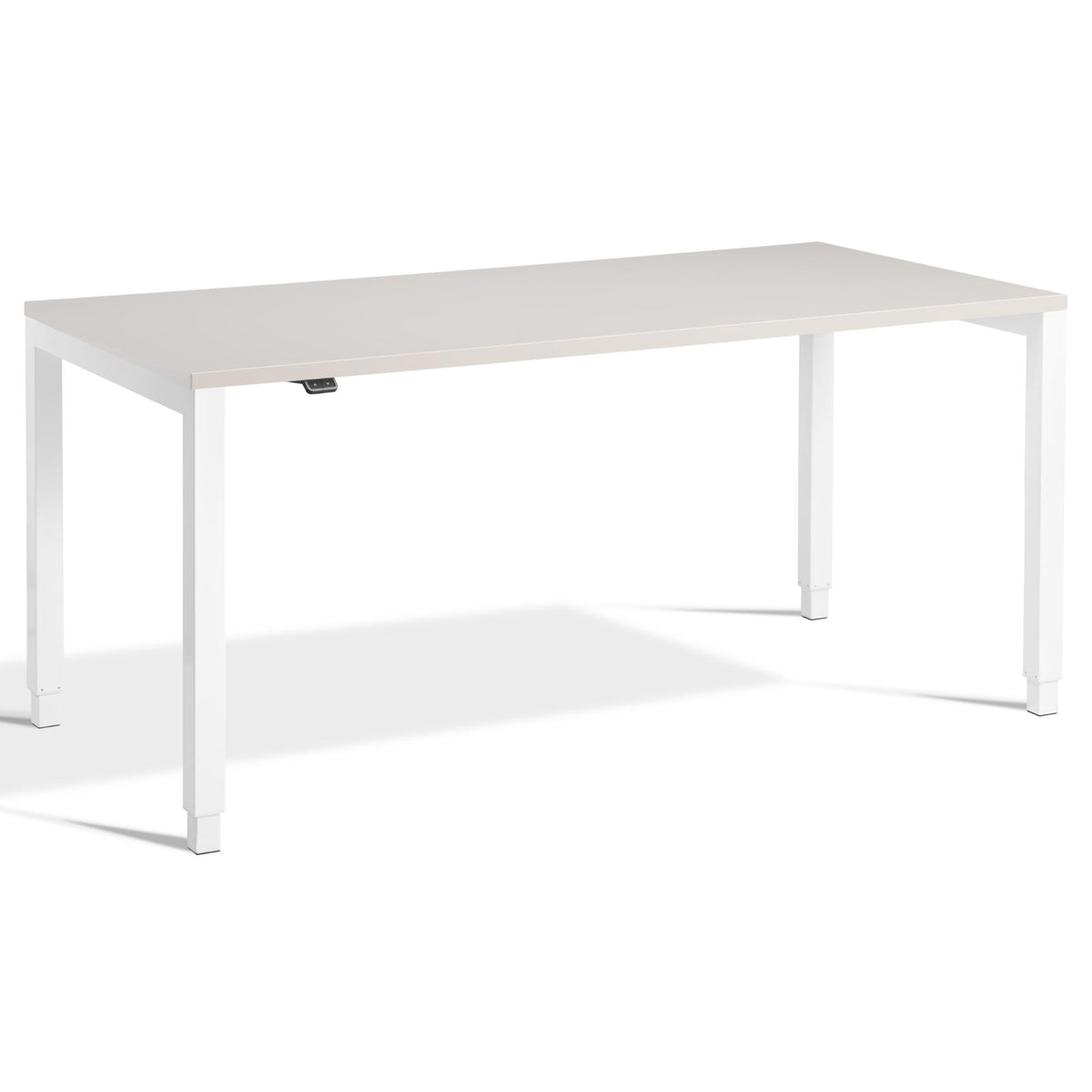 Standing Desk 4 Legs - Rega - White Frame - Cashmere Top - Studio Image