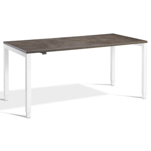 Standing Desk 4 Legs - Rega - White Frame - Dark Concrete Top - Studio Image
