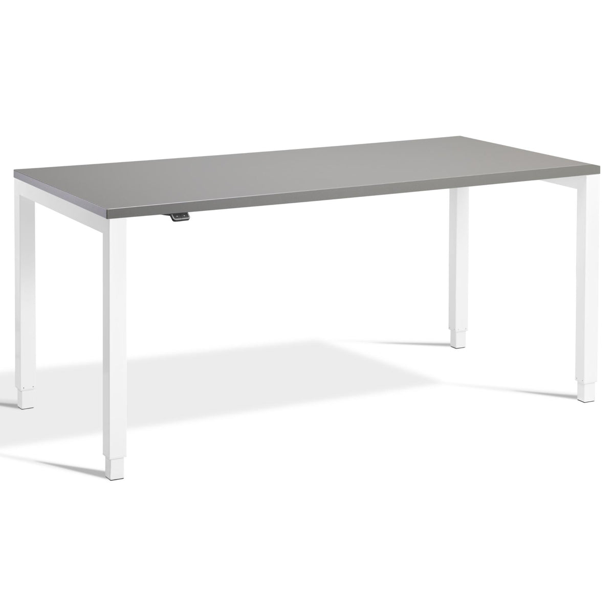 Standing Desk 4 Legs - Rega - White Frame - Graphite Top - Studio Image