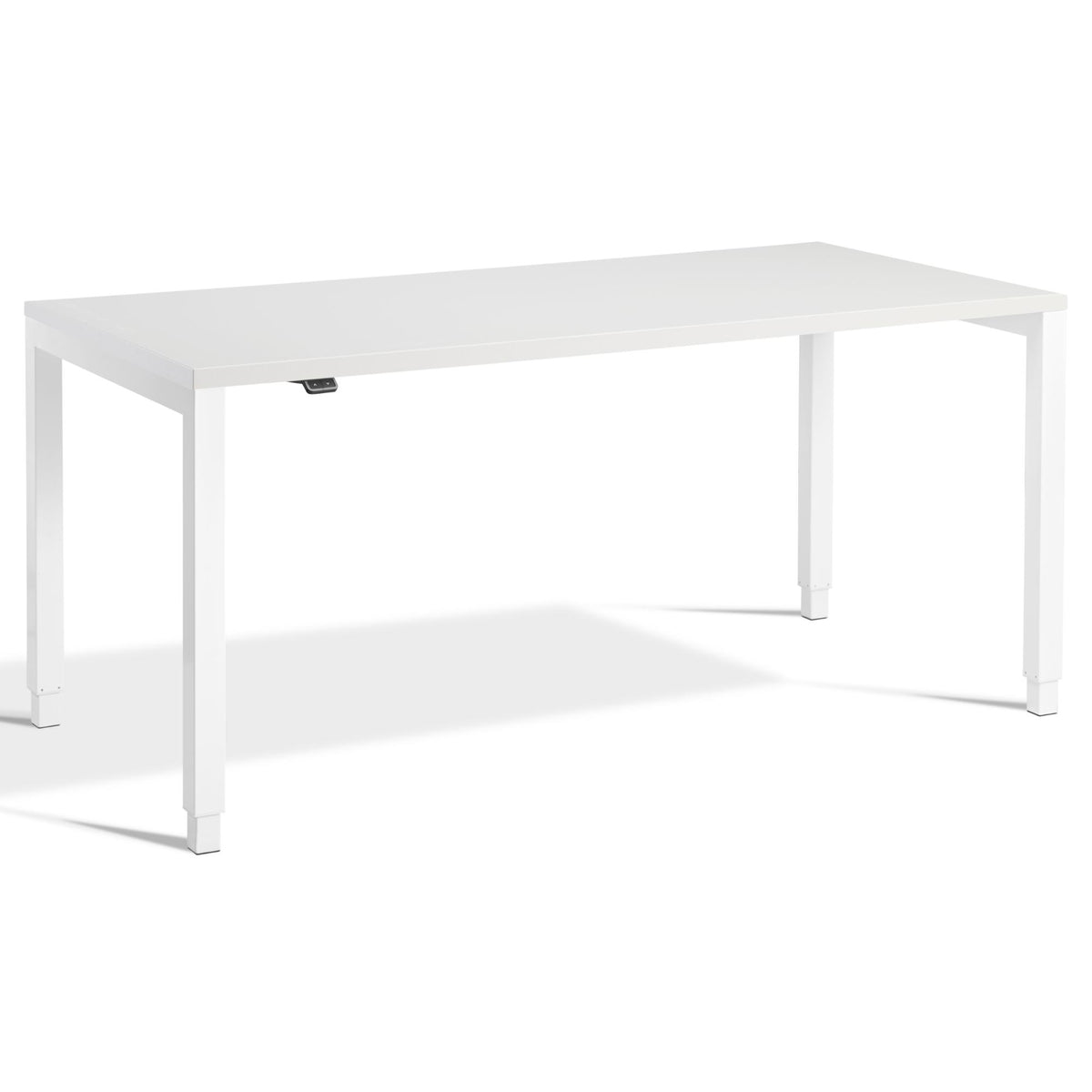 Standing Desk 4 Legs - Rega - White Frame - Light Grey Top - Studio Image