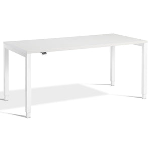 Standing Desk 4 Legs - Rega - White Frame - Light Grey Top - Studio Image