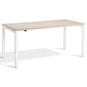 Standing Desk 4 Legs - Rega - White Frame - Natural Oak Top - Studio Image