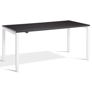 Standing Desk 4 Legs - Rega - White Frame - Soft Black Top - Studio Image