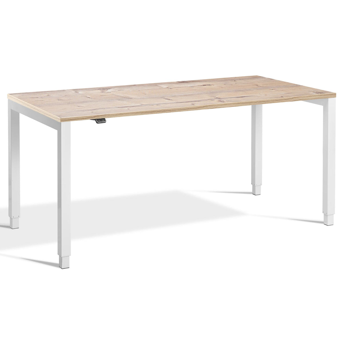 Standing Desk 4 Legs - Rega - White Frame - Timber Top - Studio Image