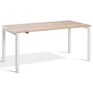 Standing Desk 4 Legs - Rega - White Frame - Timber Top - Studio Image