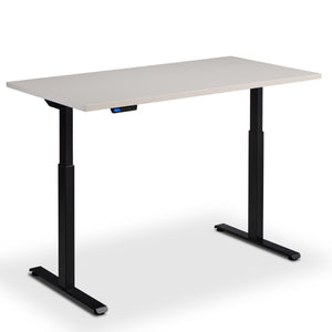 80cm standing desk cashmere top black frame view from front