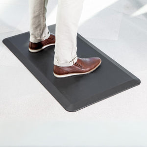 Standing Desk Anti Fatigue Mat - Large Size - Man Stepping on the Mat