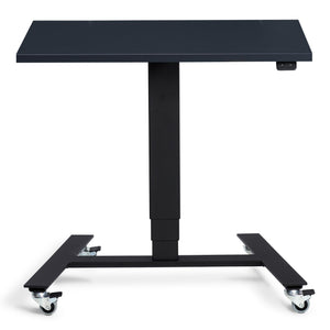Standing Desk on Wheels - Rova Desk - Black Frame - Anthracite Top - Studio Image