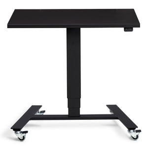 Standing Desk on Wheels - Rova Desk - Black Frame - Soft Black Top - Studio Image