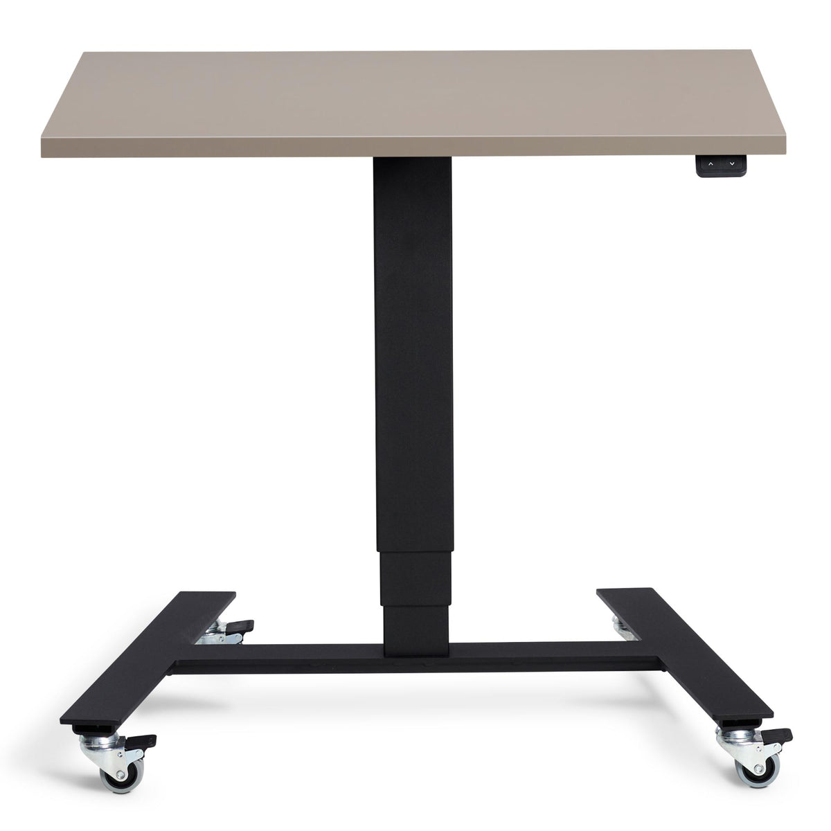 Standing Desk on Wheels - Rova Desk - Black Frame - Stone Top - Studio Image