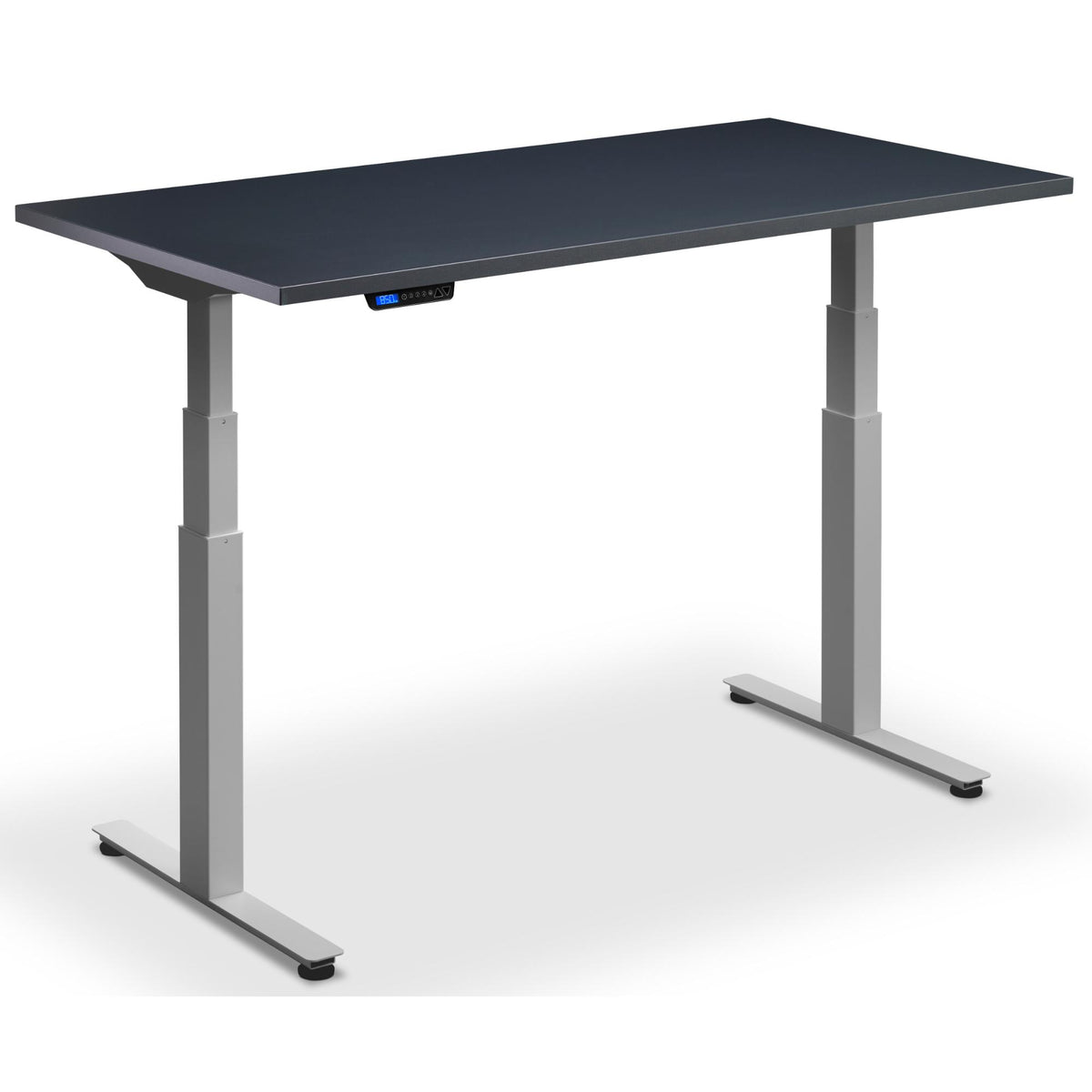 Standing Desk 180cm Wide - Rize 180 - Silver Frame - Anthracite Top - Studio Image