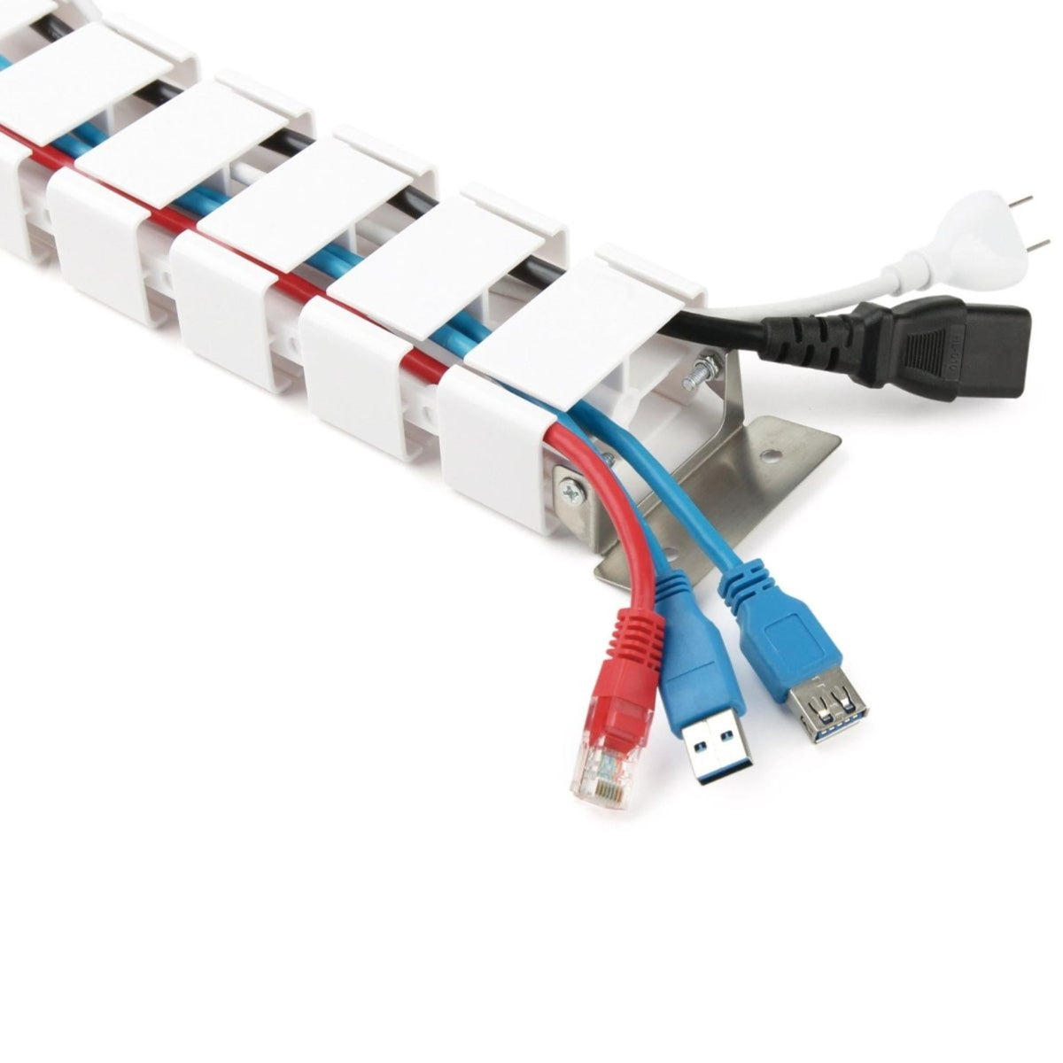 Standing Desk Cable Spine - White Colour - Cable Management