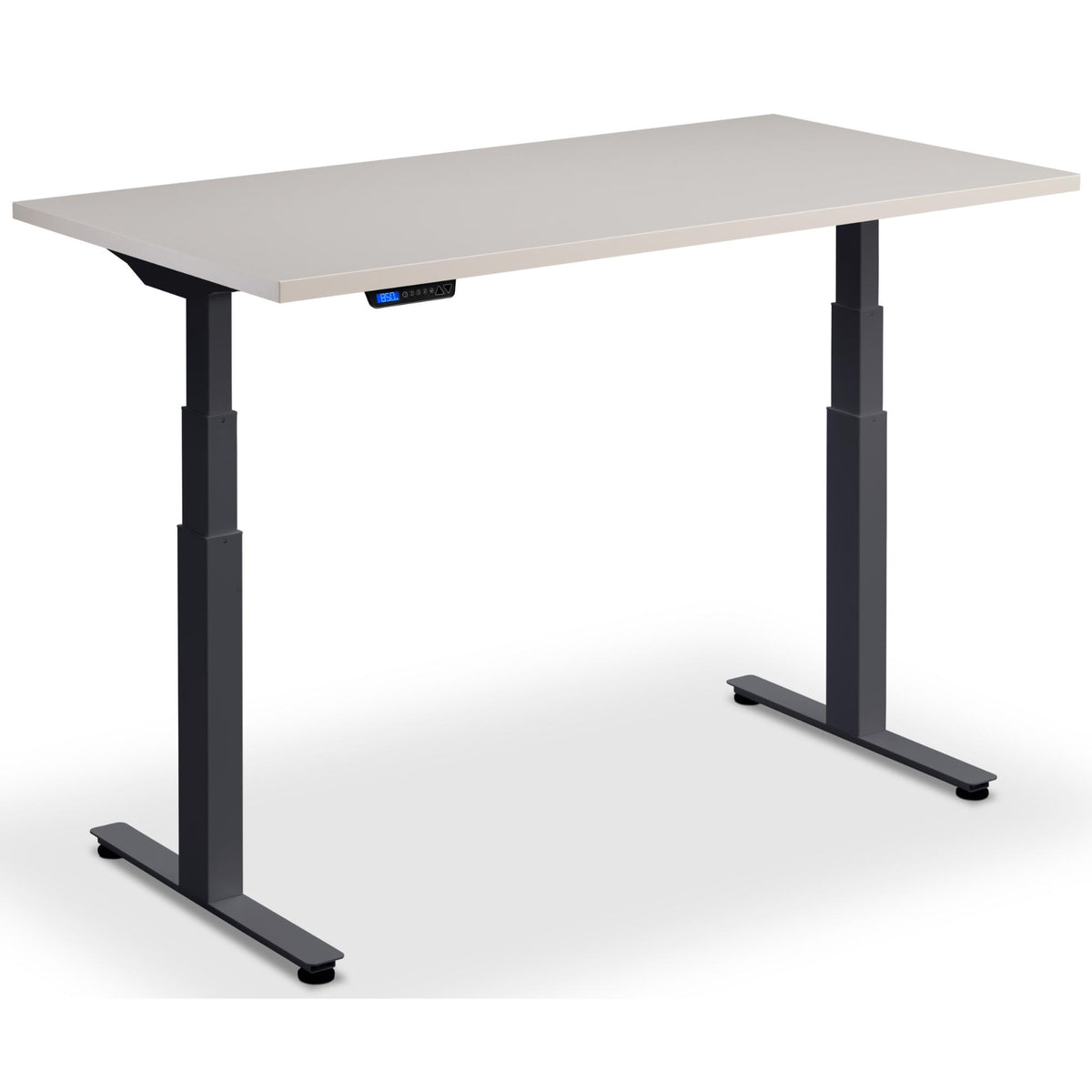 Standing Desk Custom Size - Rize-Fit - Anthracite Frame - Cashmere Top - Studio Image