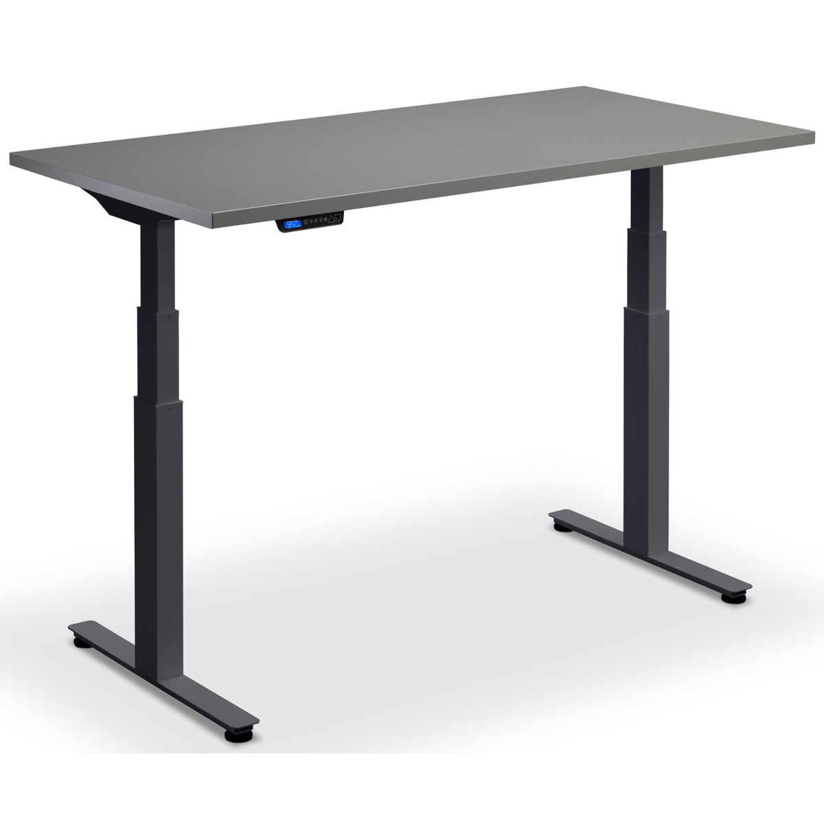 Standing Desk Custom Size - Rize-Fit - Anthracite Frame - Graphite Top - Studio Image
