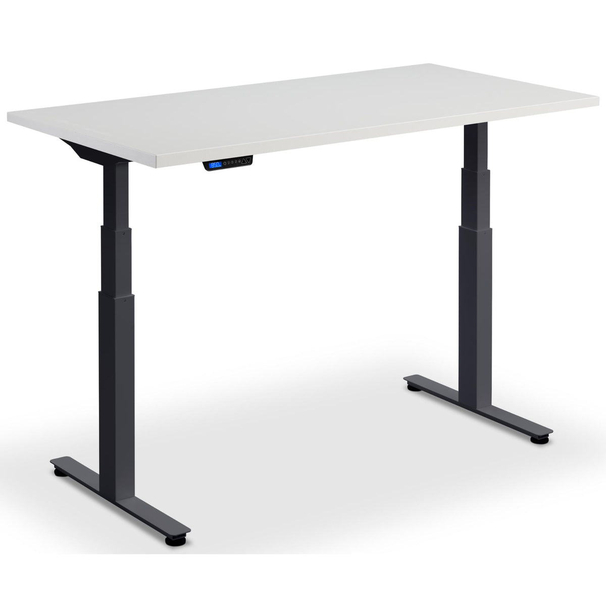 Standing Desk Extra Long - Rize-XL - Anthracite Frame - Light Grey Top - Studio Image