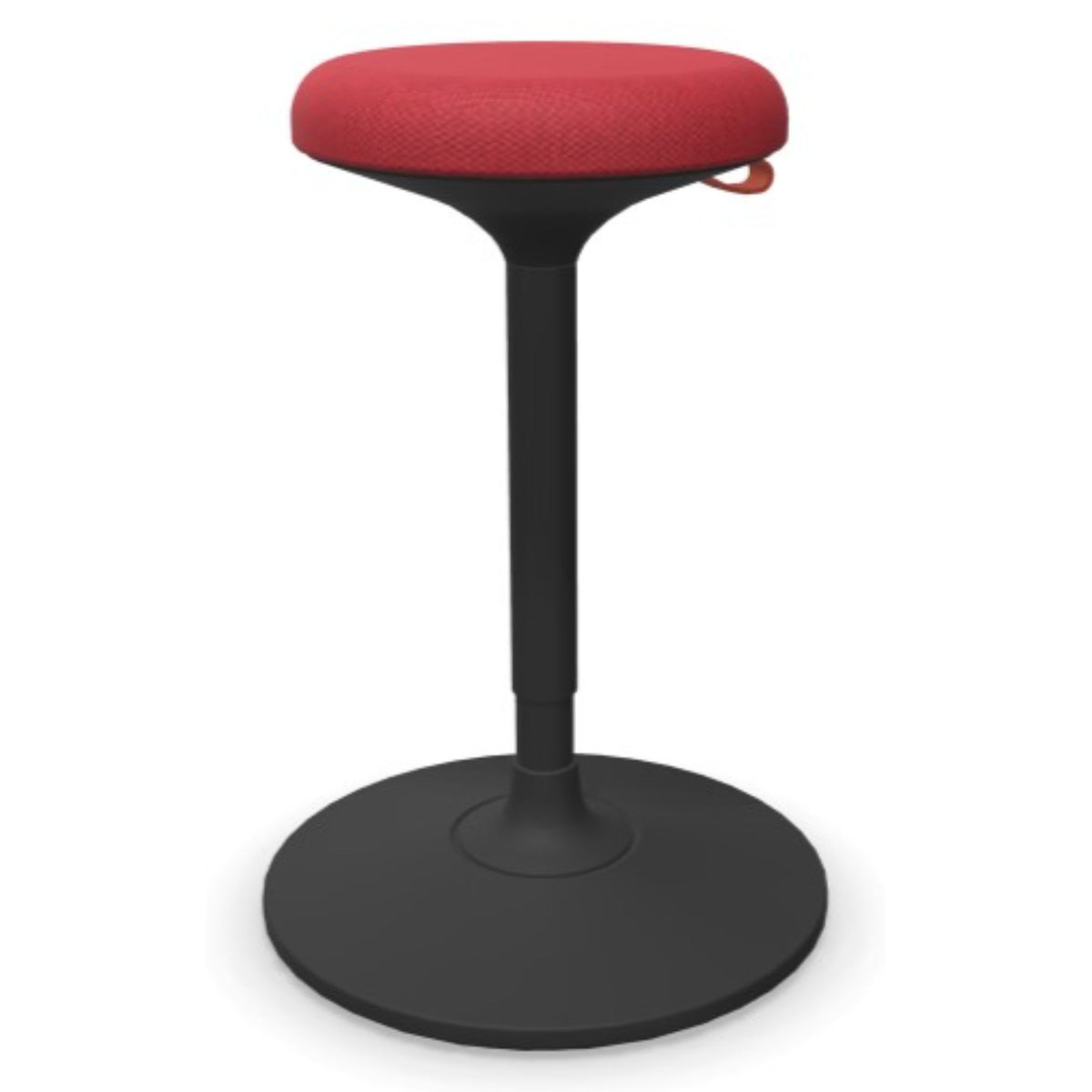 Standing Desk Stool - Viasit Cloonch - Black Base - Red Era 1242 Seat Fabric - Studio Image