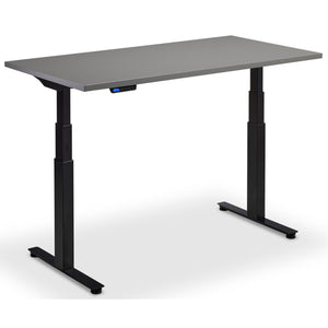 Standing Desk with Bike - Rize Spin - Black Frame - Graphite Top - Studio Image