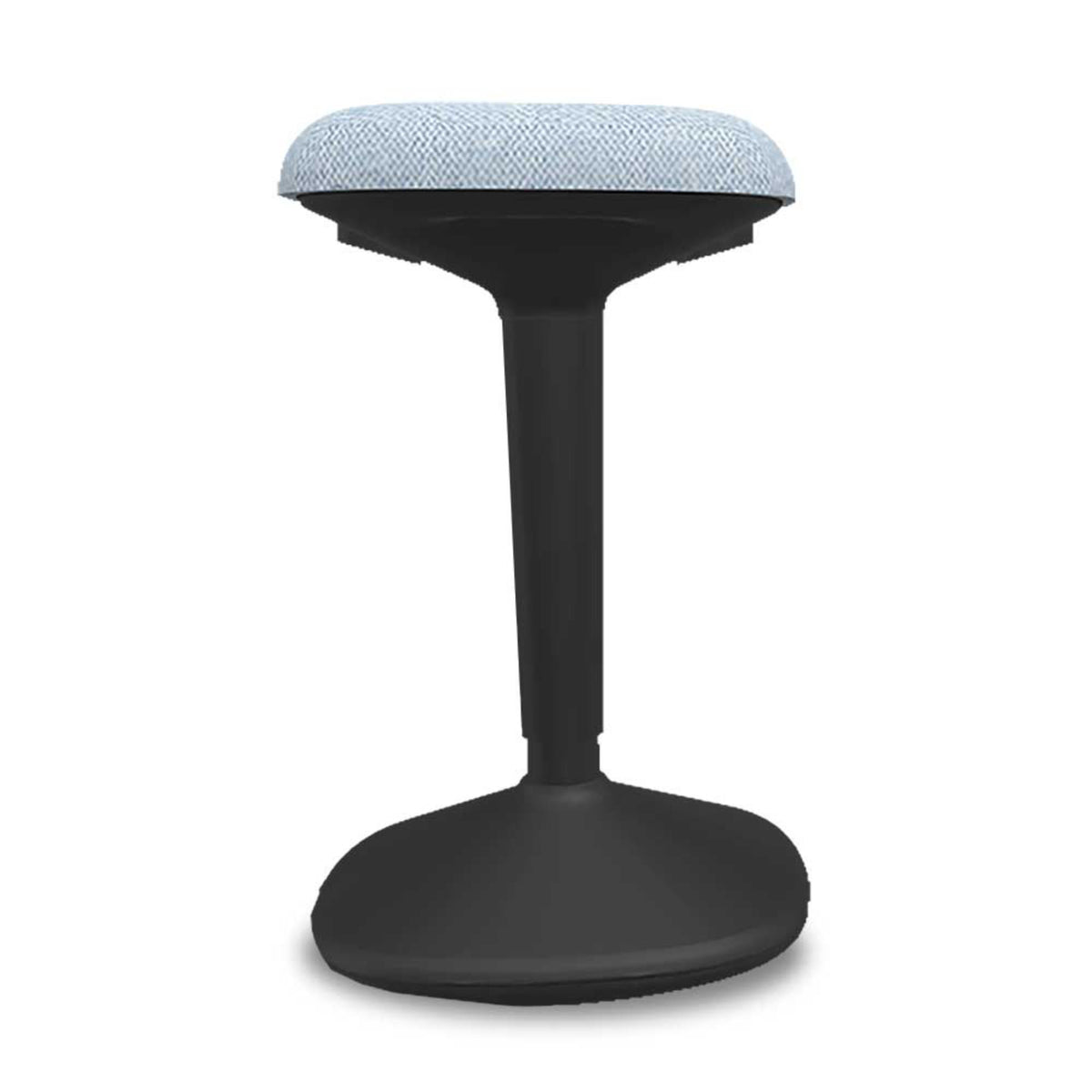 Standing Seat - Viasit Younit - Black Base - Light Blue Era 1244 Seat Fabric - Studio Image