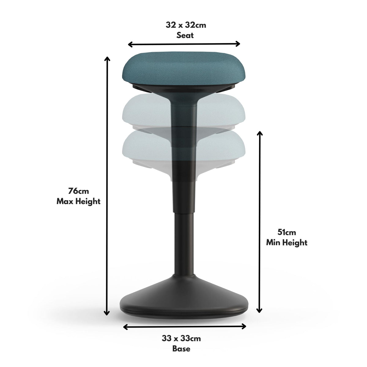 Standing Seat - Viasit Younit Dimensions