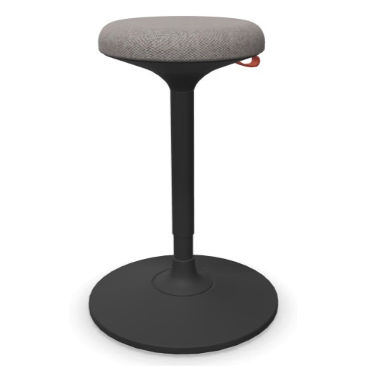 Stool For Standing Desk - Viasit Cloonch - Black Base - Beige Brown Era 1241 Seat Fabric - Studio Image