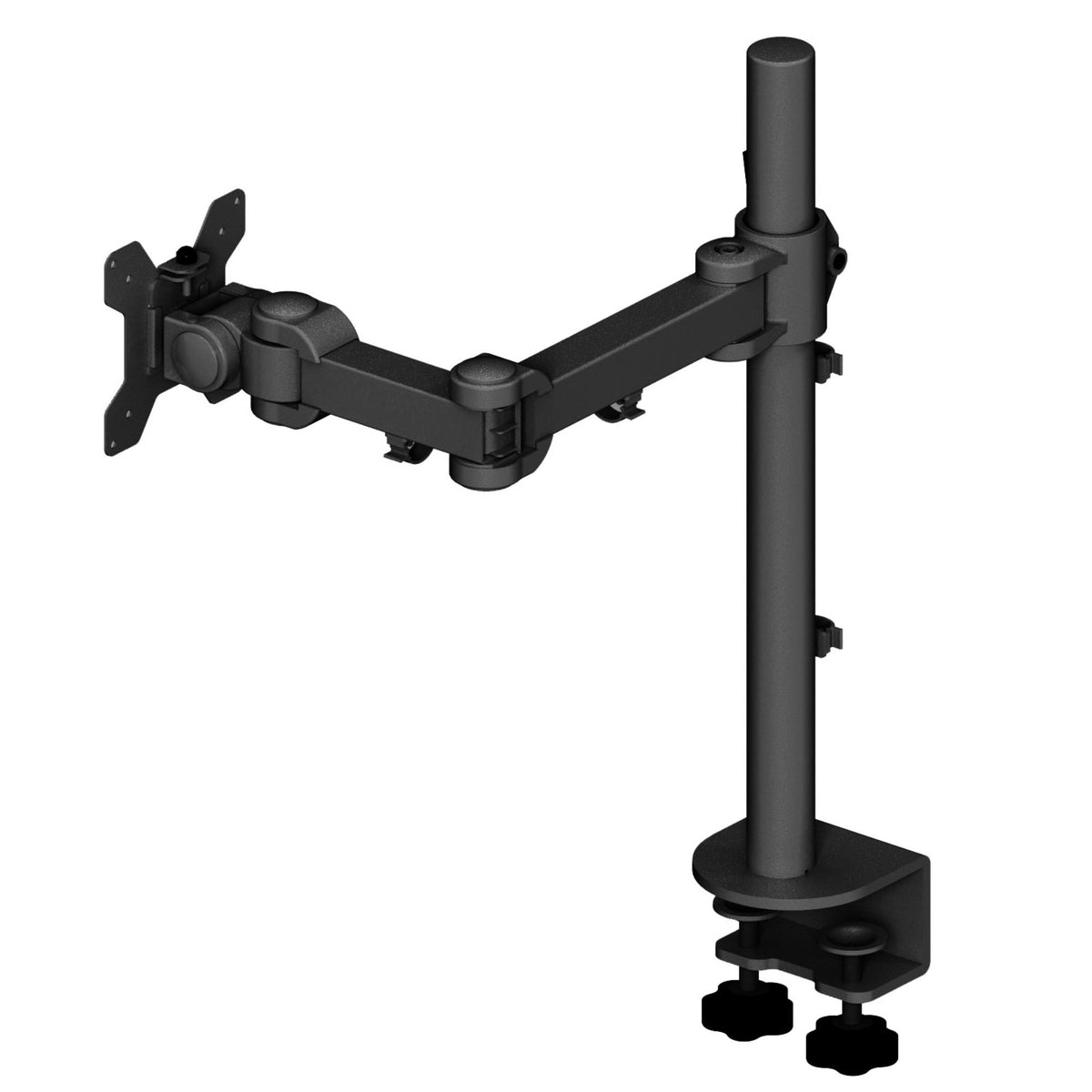 Strata 1 Monitor Arm - Black Colour - Side Mount Shown