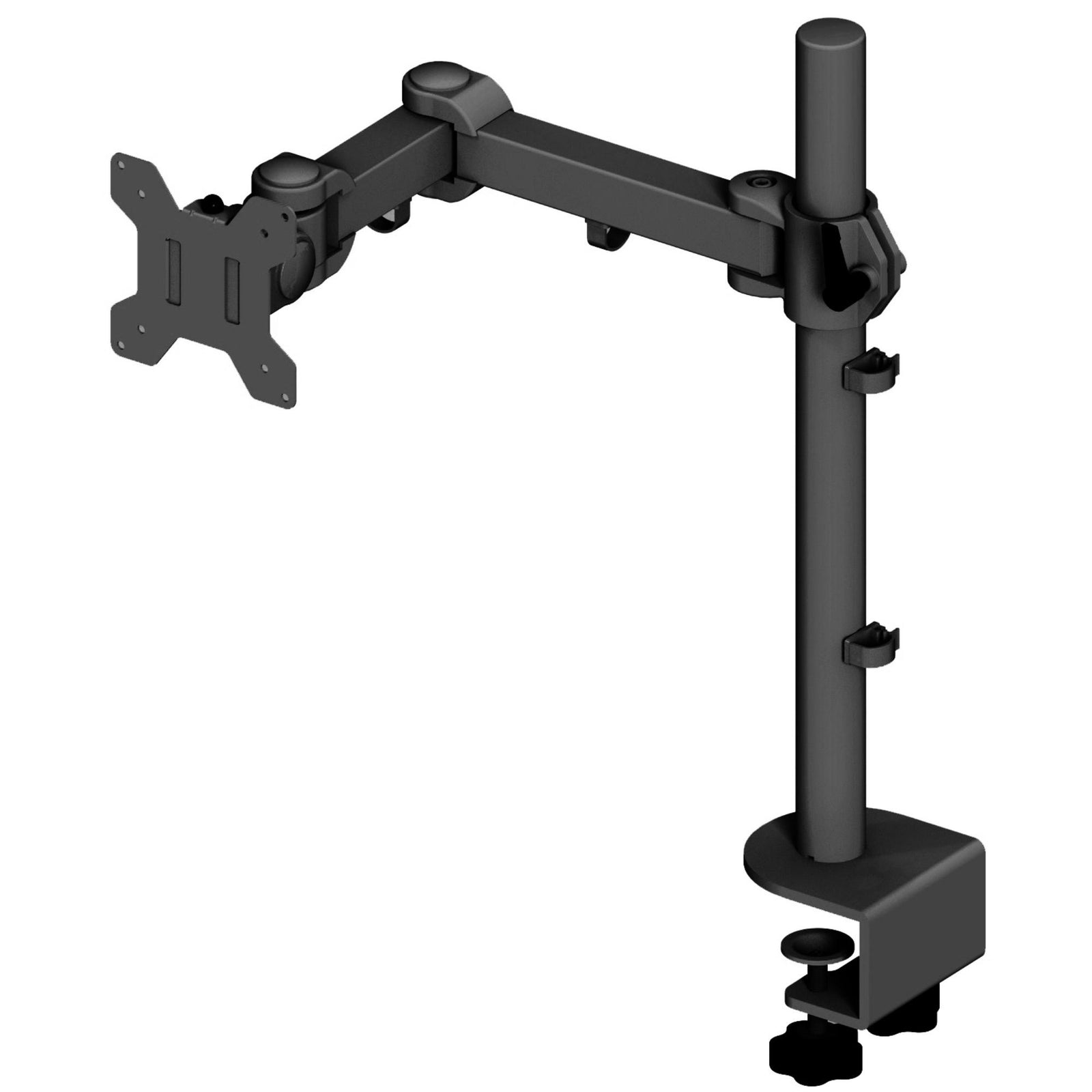 Strata Single Monitor Stand - Black Colour - Front Mount Shown