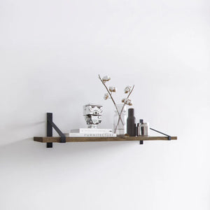 Suspense shelf brackets for shelf, black, wall-mounted shelf styled