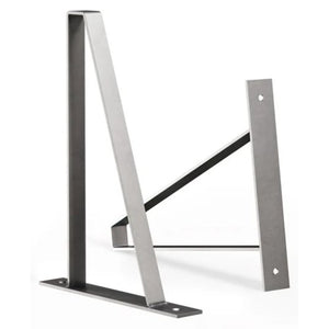 Suspense shelf brackets, raw steel, bracket side view