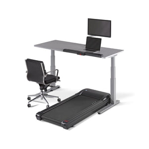 Lifespan TR1200 DT7 treadmill desk in up position front view