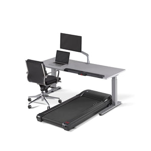 Lifespan TR5000 DT7 treadmill desk in down position front view