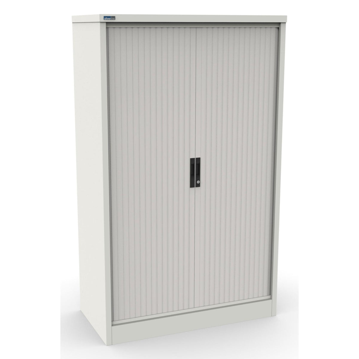 Tambour Office Unit - Revilo - Medium Storage - White - Studio Image