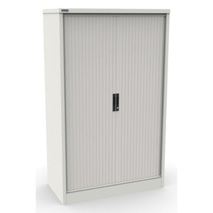 Tambour Office Unit - Revilo - Medium Storage - White - Studio Image