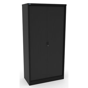 Tambour Unit - Revilo - Large Storage - Black - Studio Image