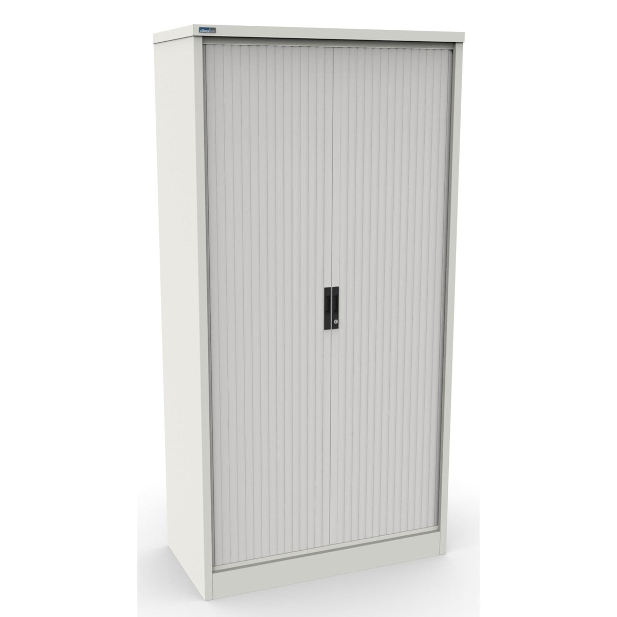 Tambour Unit - Revilo - Large Storage - White - Studio Image