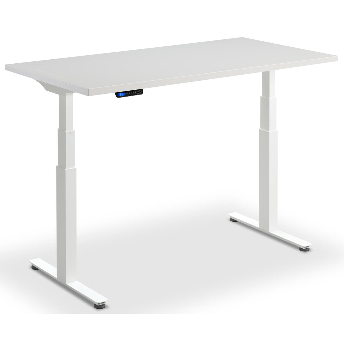 Treadmill with Standing Desk - Rize Walk - White Frame - Light Grey Top - Studio Image