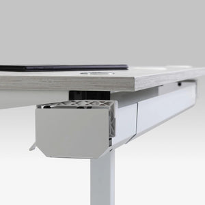 Under Desk Cable Management Pack For Duo Standing Desk optional end caps fitted beneath a desk top