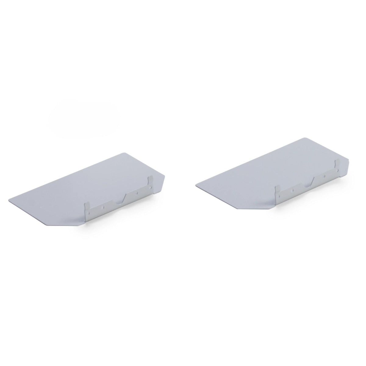 Under Desk Cable Management Tray End Caps - Light Grey Colour - Studio Image