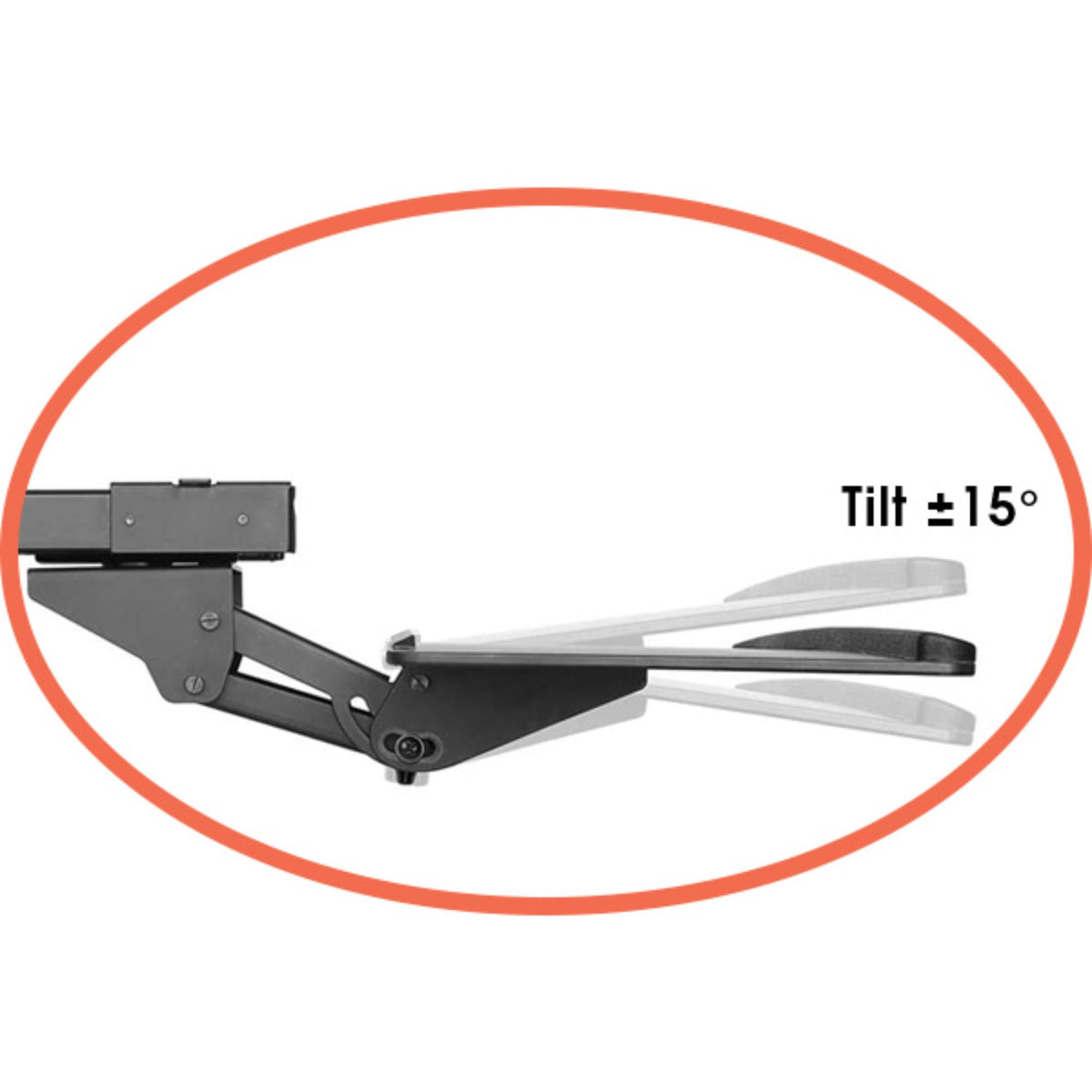 Under Desk Keyboard Tray - Tilt 15 Degress