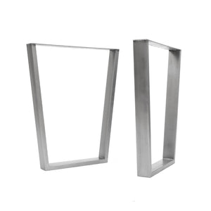 V Frame Table Legs - Raw Steel - 71cm x 58cm - Studio Image