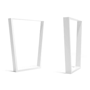 V Frame Table Legs - White - 71cm x 58cm - Studio Image