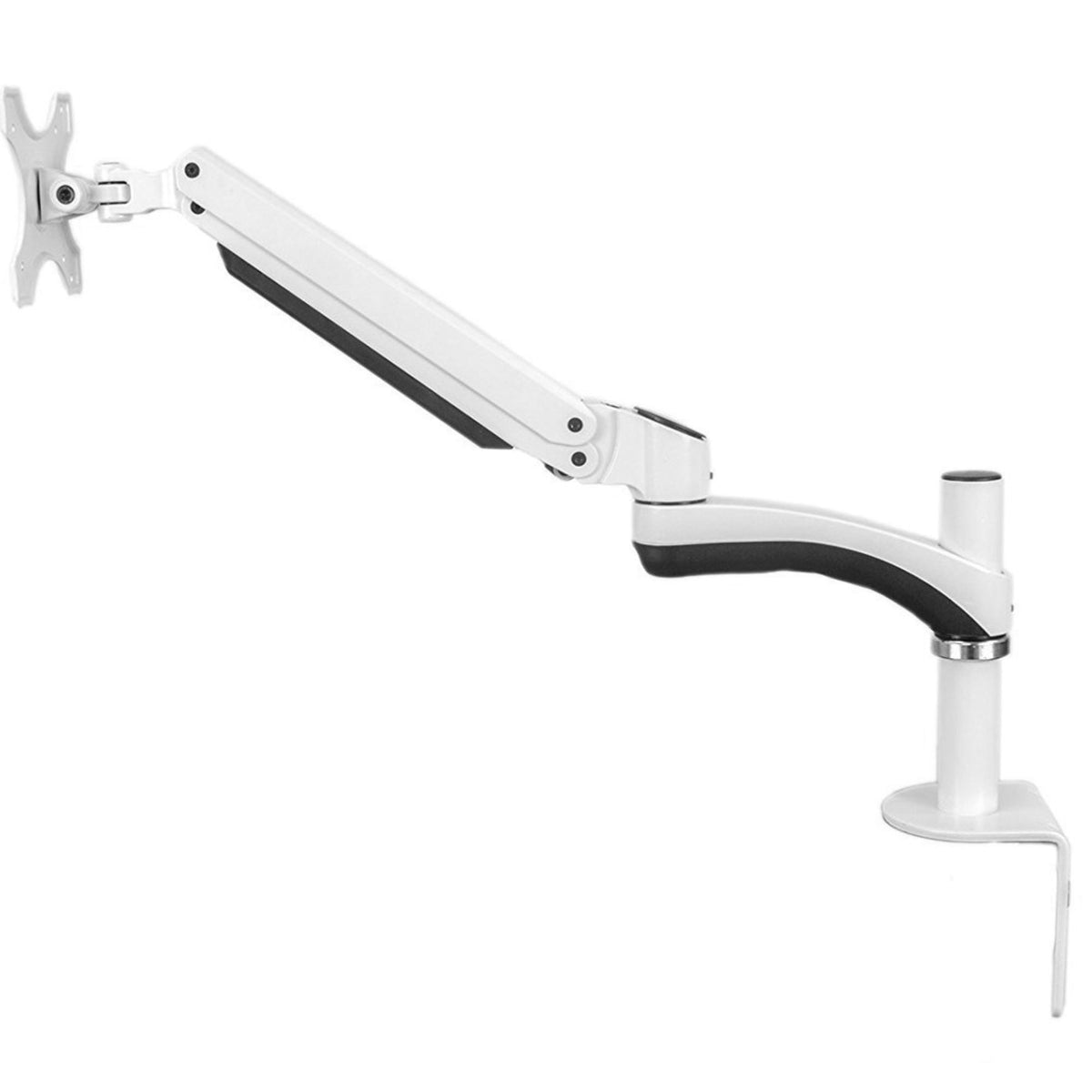 Velaro 1 Monitor Arm - White - Left Side View