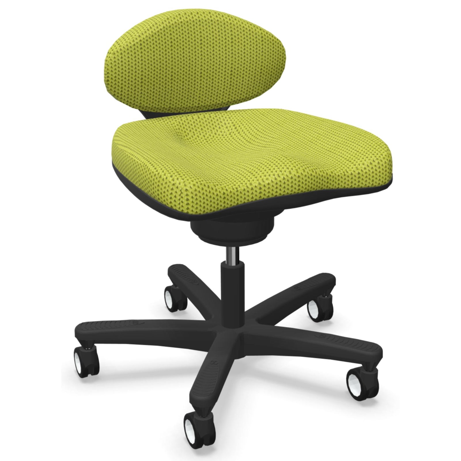 Viasit CoreChair Lite - Black Base - Apple Green Seat Fabric - Studio Image