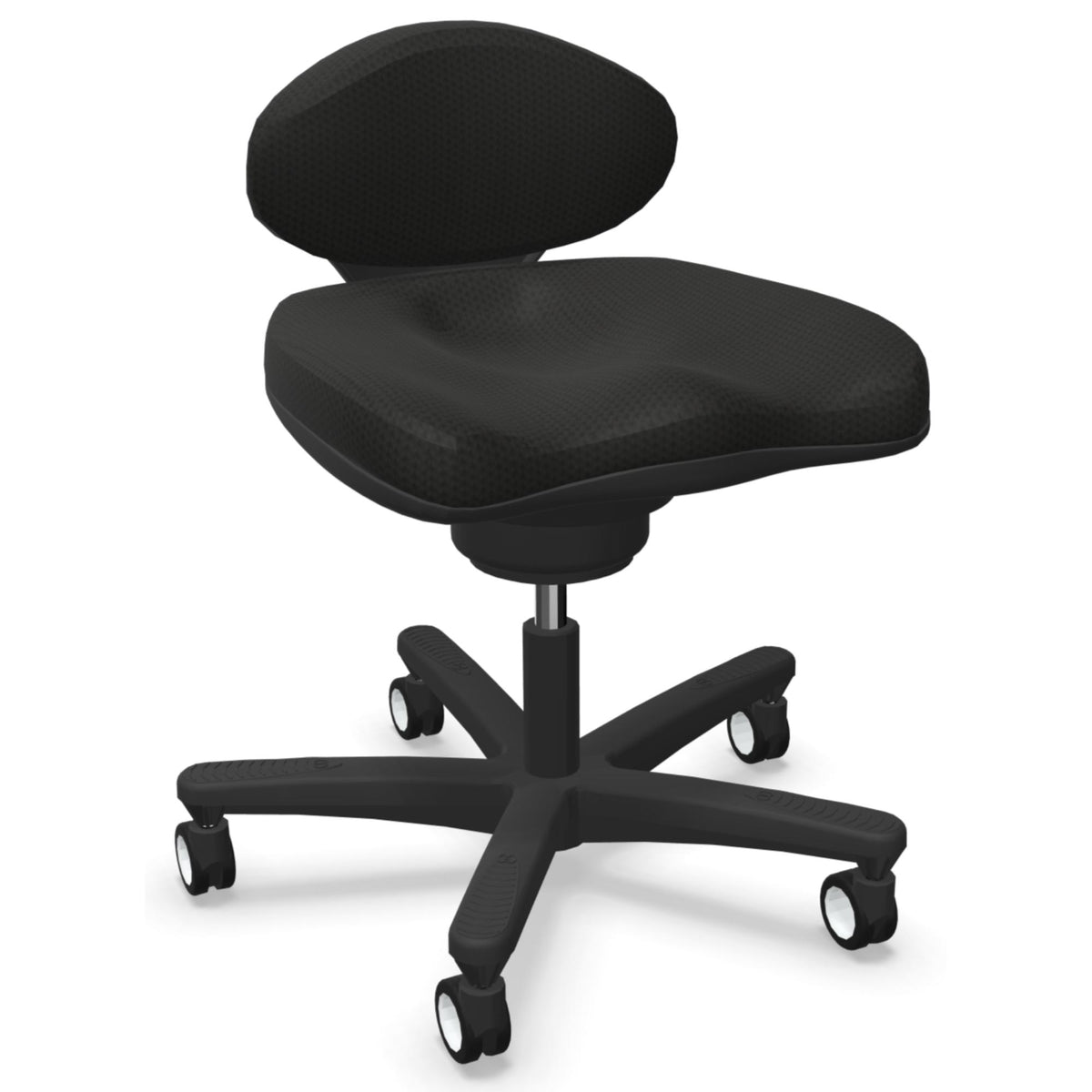 Viasit CoreChair Lite - Black Base - Black Seat Fabric - Studio Image