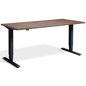 Walnut Standing Desk - Masta Real Wood Veneer - Black - Studio Image