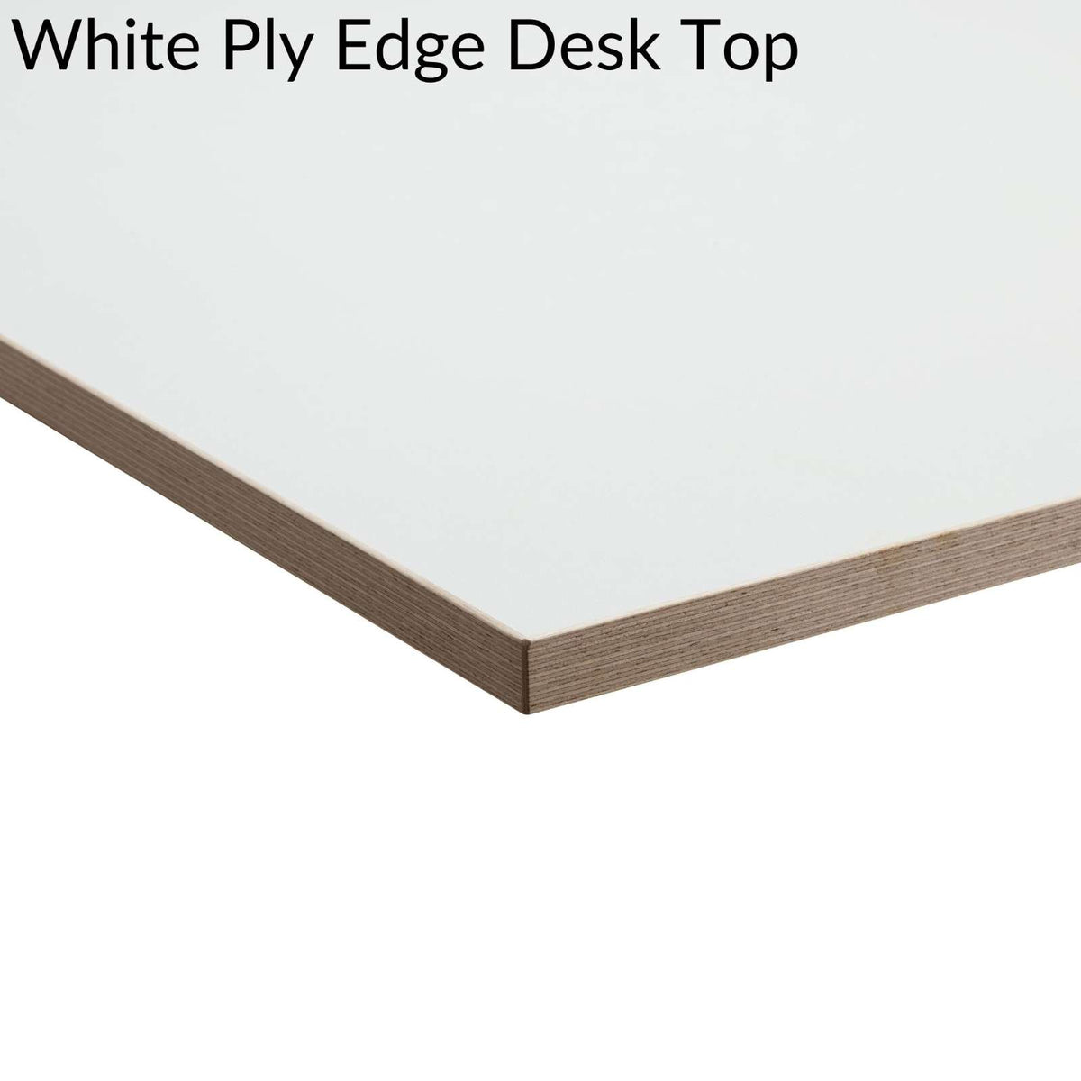 White Ply Edge Desk Top