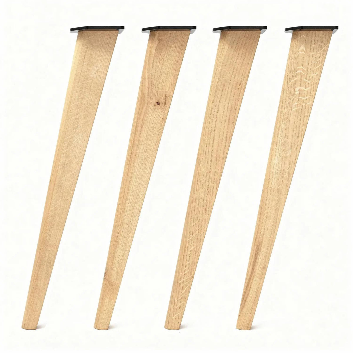 Wooden Desk Legs - Tapered Legs 71cm No Finish - Studio Image