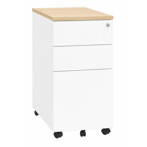 Wooden topper for desk pedestals in maple top finish, W300 x D520 x H25mm