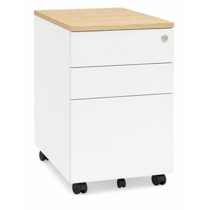 Wooden topper for desk pedestals in maple top finish, W390 x D520 x H25mm